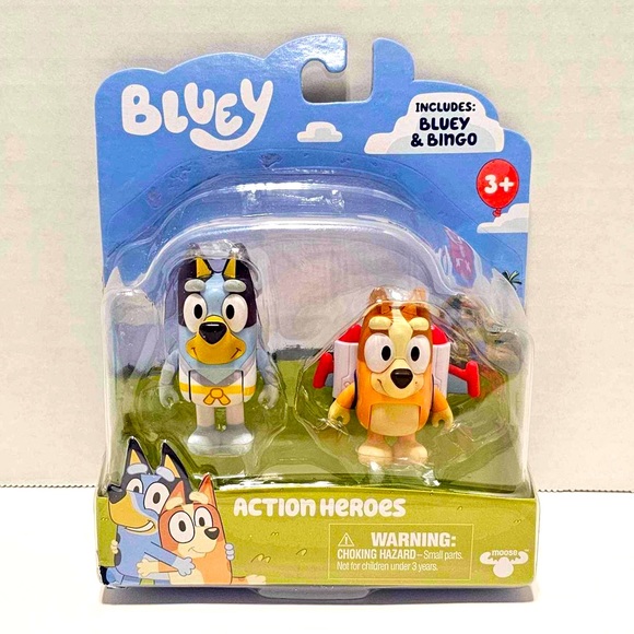 Bluey Action Heroes - New - 2 Figure Pack - Picture 2 of 15